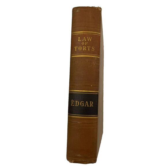 Leading Cases On The Law of Torts David Edgar First Edition 1926 : RARE BOOK